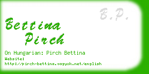 bettina pirch business card